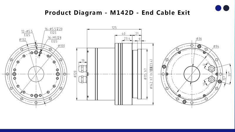 M142D - End Cable Exit