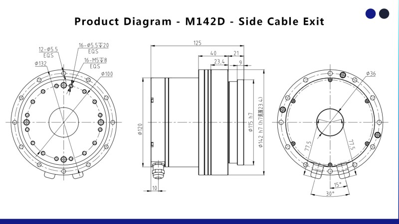 M142D - Side Cable Exit