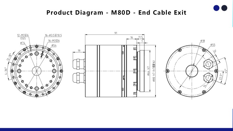 M80D - End Cable Exit