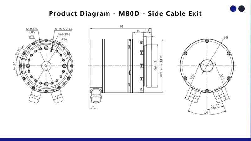 M80D - Side Cable Exit