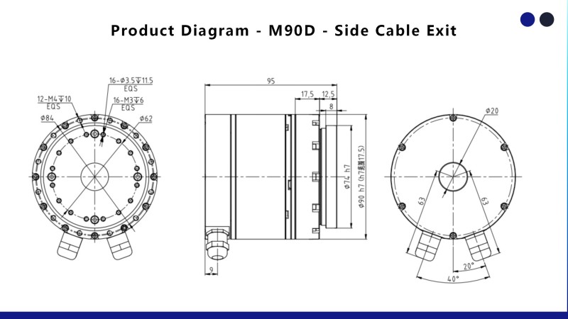 M90D - Side Cable Exit