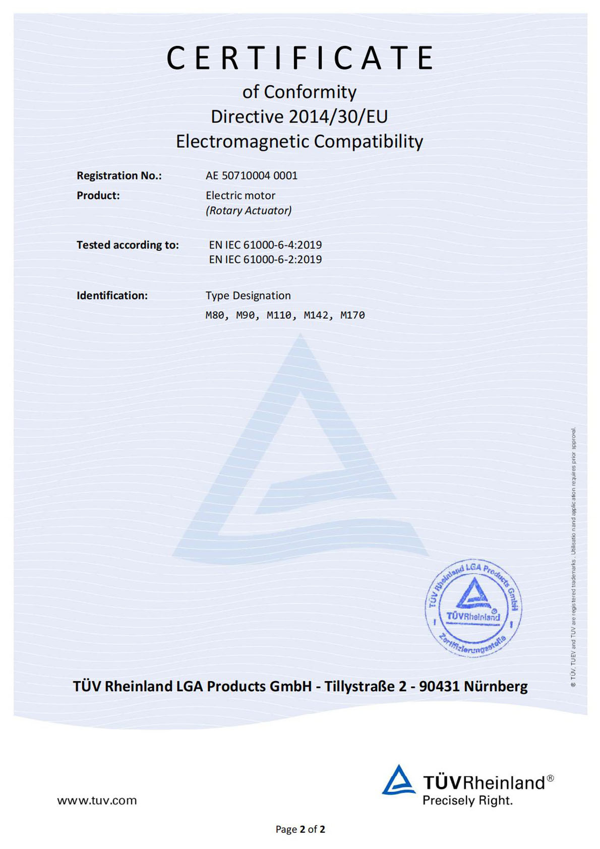 AC Robot Joint CE Certification