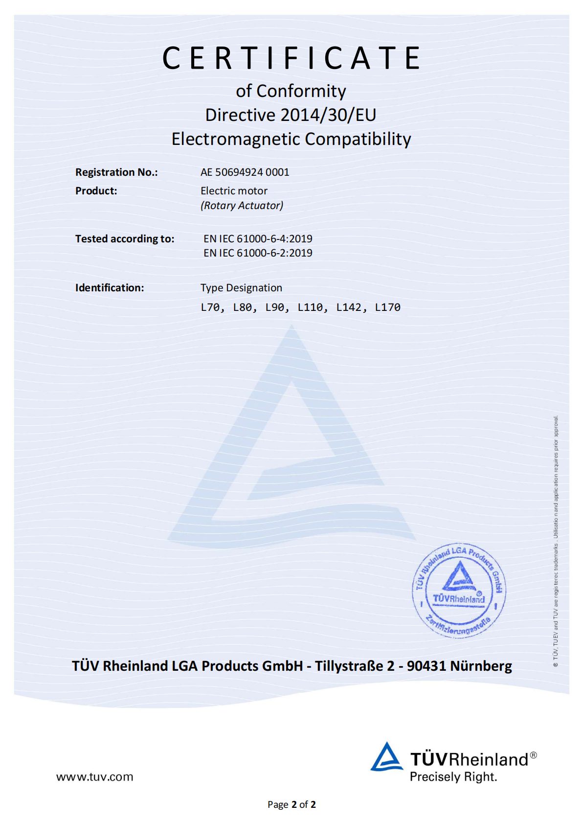 DC Robot Joint CE Certification